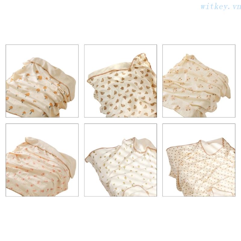 Chăn Quấn Em Bé Chất Liệu Cotton In Họa Tiết Dễ Thương Kích Thước 43x39 ''