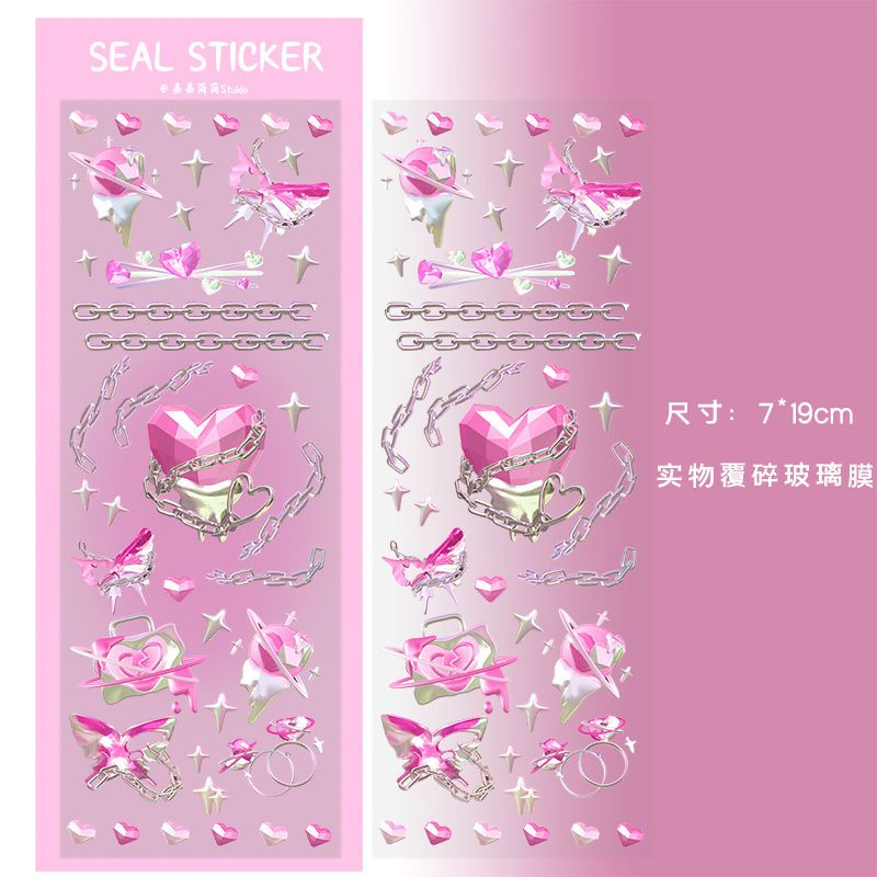 Miếng Dán Trang Trí Tai nghe không dây 3D Love Series Goo