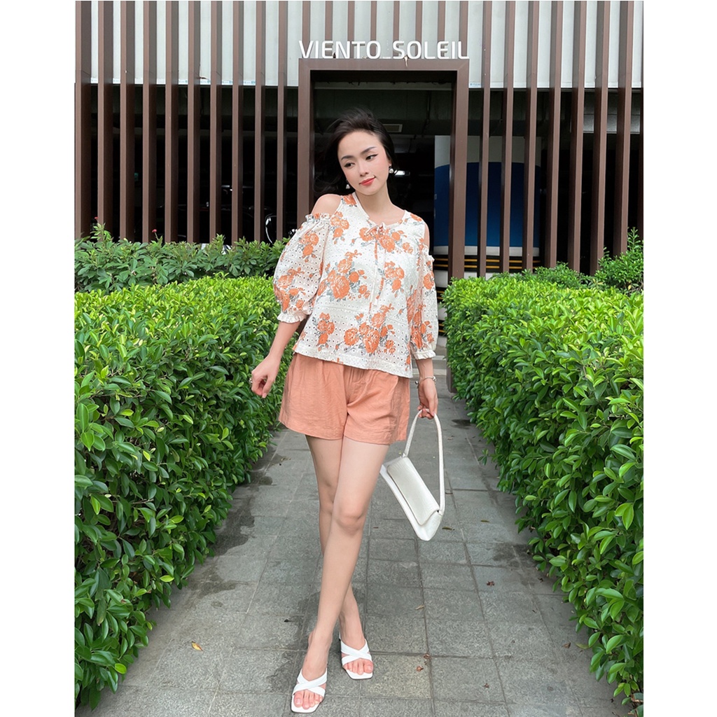 SWANLAKE | Áo Phom A Khoét Vai Vải Cotton Bông - MÃ: A10774LW01