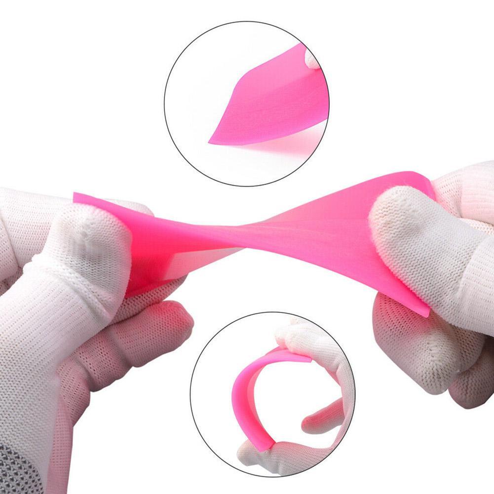 Dụng Cụ Cạo Phim Bằng Cao Su Mềm Màu Hồng Cho Cửa Kính Cửa Sổ L5J8
