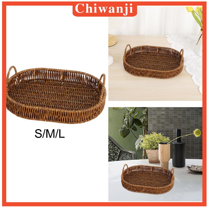 Giỏ Đan Mây Thủ Công Đựng Trái Cây / Bánh Mì Để Bàn Ăn / Cà Phê