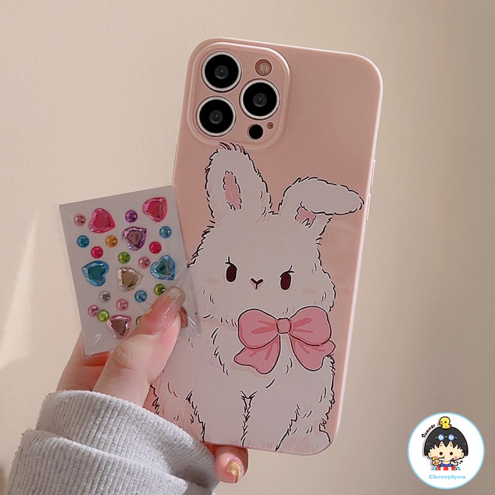 Ốp Điện Thoại TPU Mềm Chống Sốc Chống Dấu Vân Tay Hình Thỏ Cho IPhone 14 Pro Max 14 13 12 11 Pro Max X XR 8 7 Plus SE
