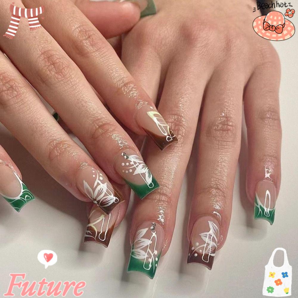 Bộ 24 Móng Tay Giả Che Phủ Toàn Diện Tháo Rời Được Tiện Dụng