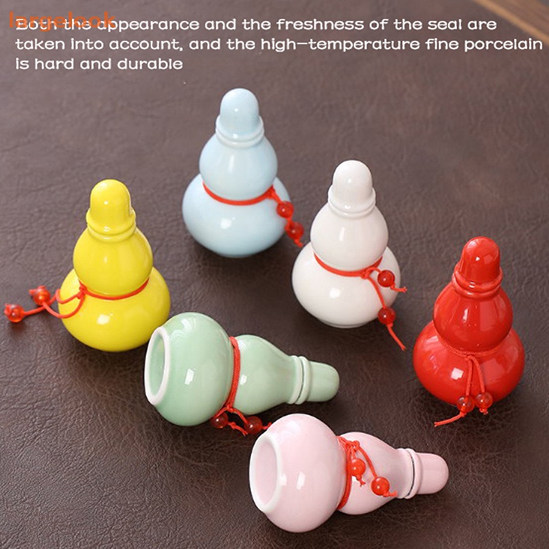 1 Hũ Đựng Thuốc Bằng Sứ Hình Quả Bầu Mang Đi Tiện Dụng