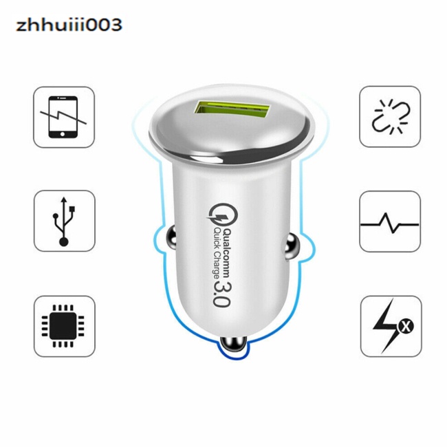 Cốc Sạc Điện Thoại Usb Mini 12-24v 2.4a 3.1a Qc 3.0 Đa Năng Cho Xe Hơi