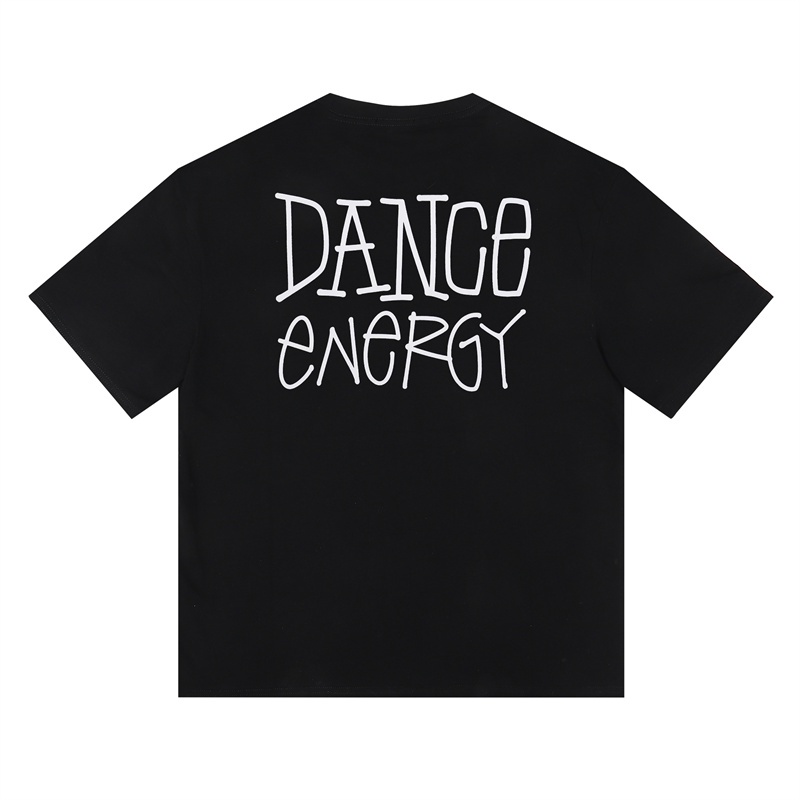 Bán Chạy Nhất &amp; Y Áo Thun Cotton Tay Ngắn Dáng Rộng In Chữ Trước Và Sau Lưng Unisex