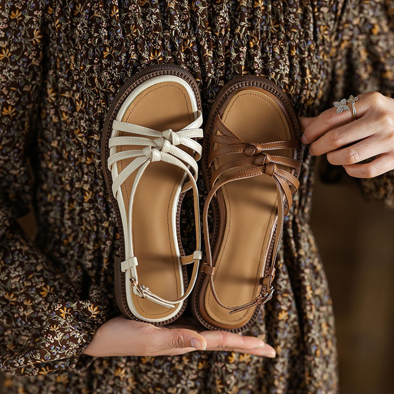 Giày Sandal Đế Bằng Thiết Kế Đơn Giản Thoải Mái Thời Trang Mùa Hè Cho Nữ