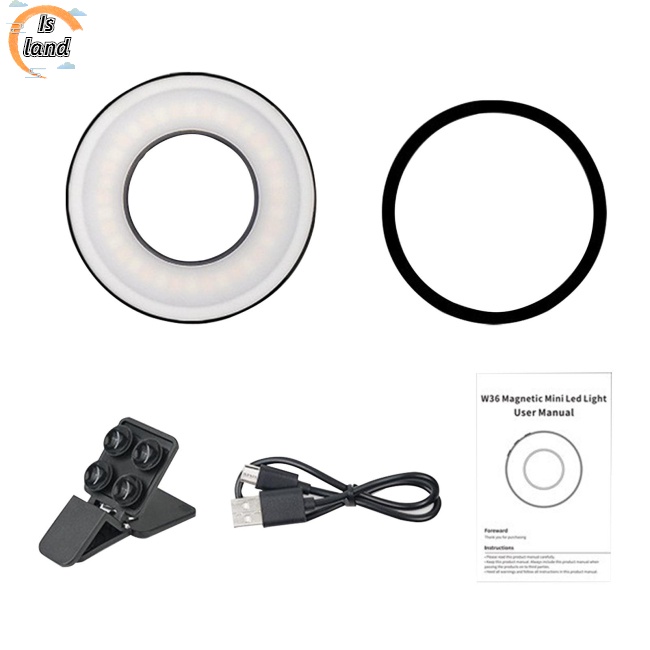 Gương Trang Điểm Mini Có Đèn Led W36 Có Thể Sạc Lại Bằng Cổng Usb Cho Điện Thoại
