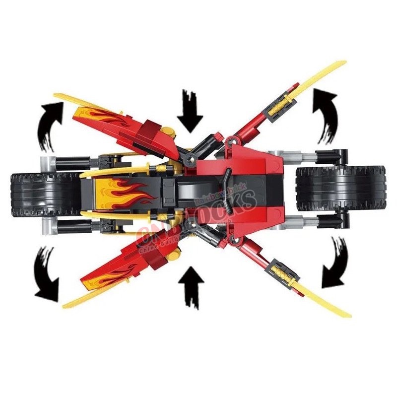 Đồ Chơi Lắp Ráp Xe Mô Tô Ninjago Kai 'S Blade Và Zane' S Snowmobile