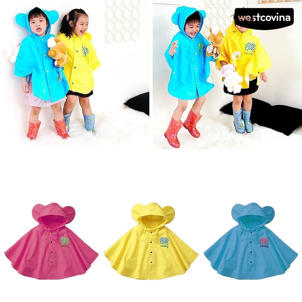 [COD]☁Áo Mưa Chống Thấm Nước Thiết Kế Tai To Dễ Thương Cho Bé 44934 Tuổi