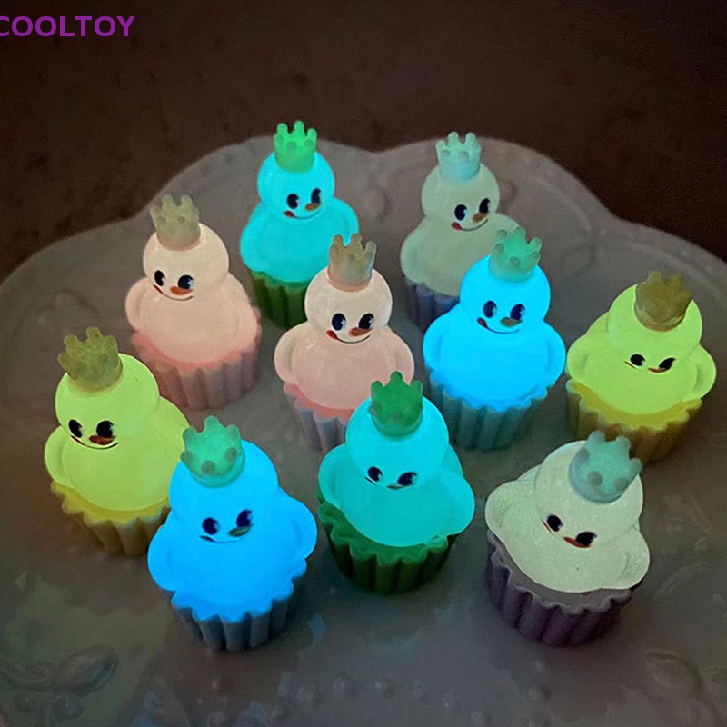 Cooltoy Set 2 Cốc Nhựa Phát Quang Mini Hình Người Tuyết Hoạt Hình Dễ Thương Trang Trí Bánh Kem