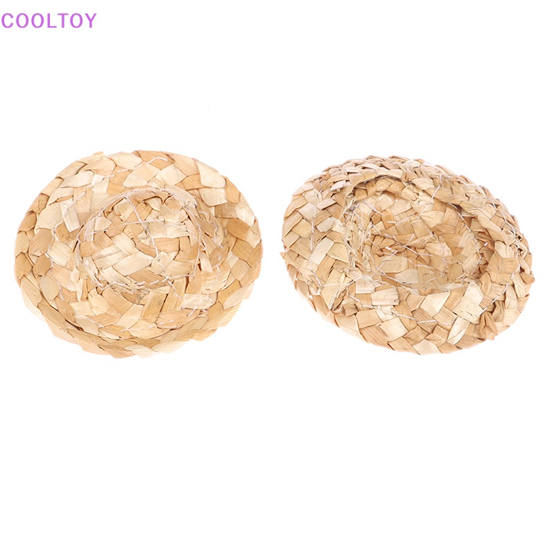 Cooltoy Bộ 2 Nón Rơm Mini 5.5cm Trang Trí Nhà Búp Bê Thu Nhỏ