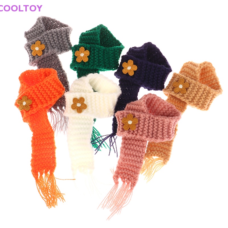 Cooltoy Set 5 Khăn Quàng Cổ Mini Dệt Kim Phong Cách Giáng Sinh Cho Búp Bê
