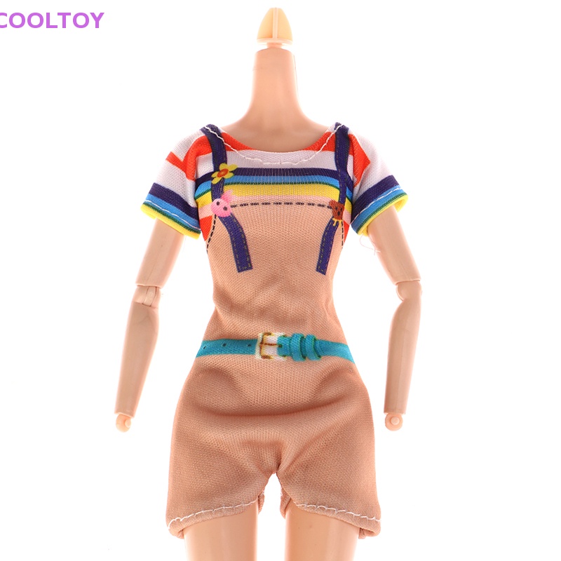 Cooltoy Bộ Đồ 2 Món Áo Sơ Mi Denim + Đầm Chấm Bi Đơn Giản Cho Búp Bê 30cm