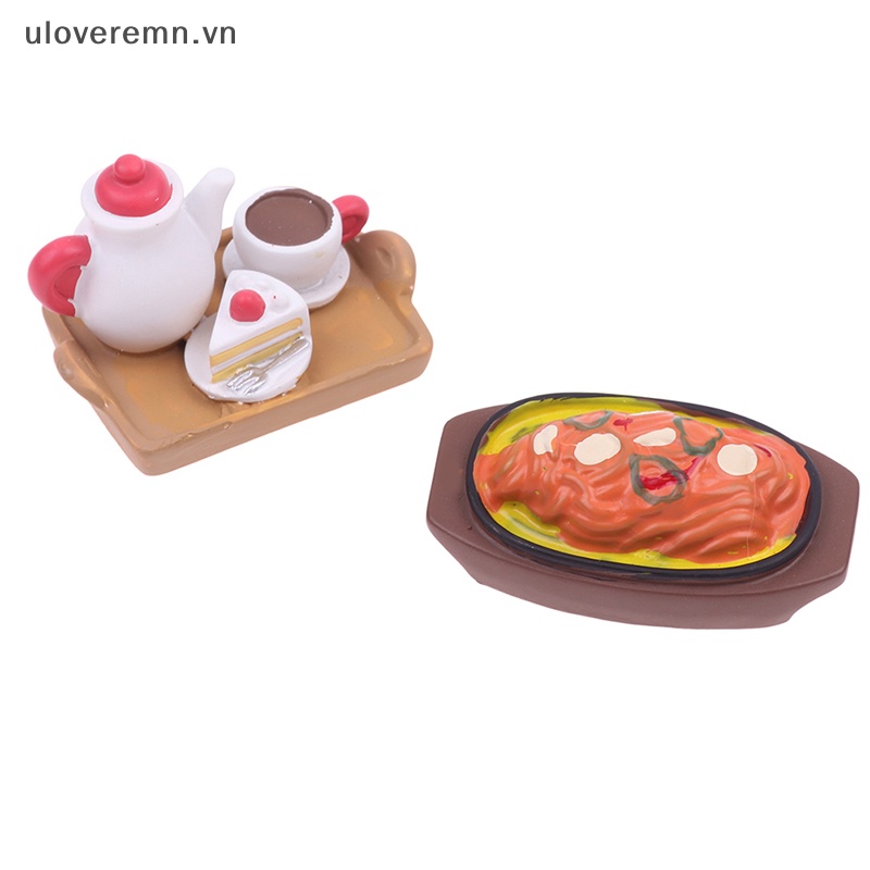 Uloveremn 1 Khay Đựng Bánh / Cà Phê mini Trang Trí Nhà Búp Bê