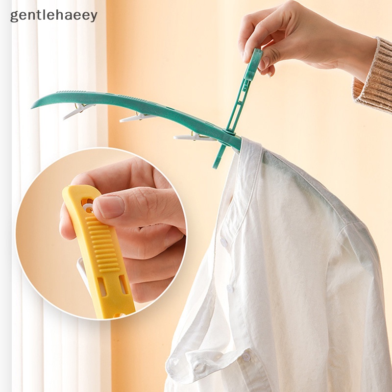 Móc Nhựa 6 Kẹp Phơi Vớ Chống Gió Tiện Dụng