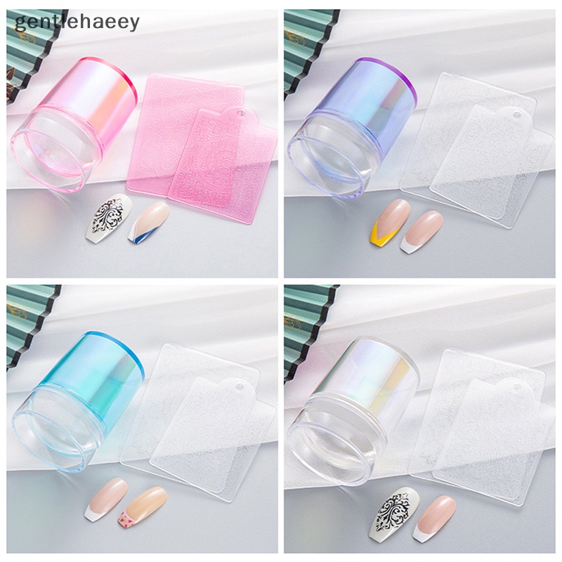 Bộ Dụng Cụ In Vẽ Móng Nghệ Thuật Bằng Silicone Với Tay Cầm Kim Loại