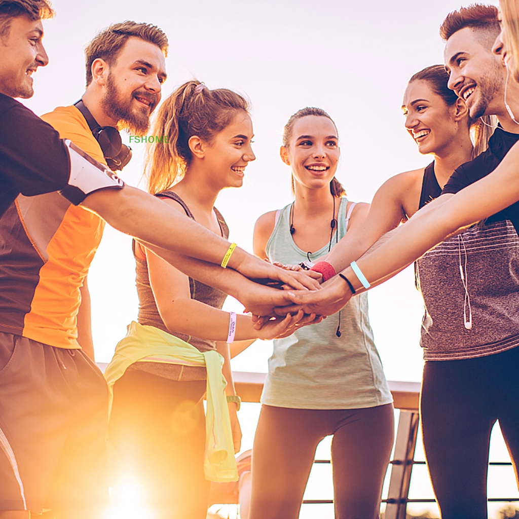 Fshome 120 Vòng Tay Silicon Nhiều Màu Mới