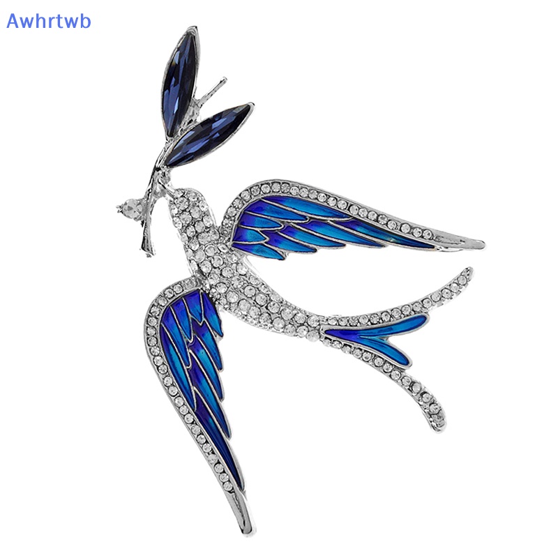 Ghim Cài Áo Hình Chim Én Bay Đính Đá Thời Trang Cho Nữ Mới