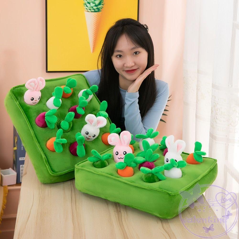 Bộ Đồ Chơi Nhồi Bông Mềm Mại Hình Rau Củ Quả Tương Tác Giáo Dục Sớm Cho Bé