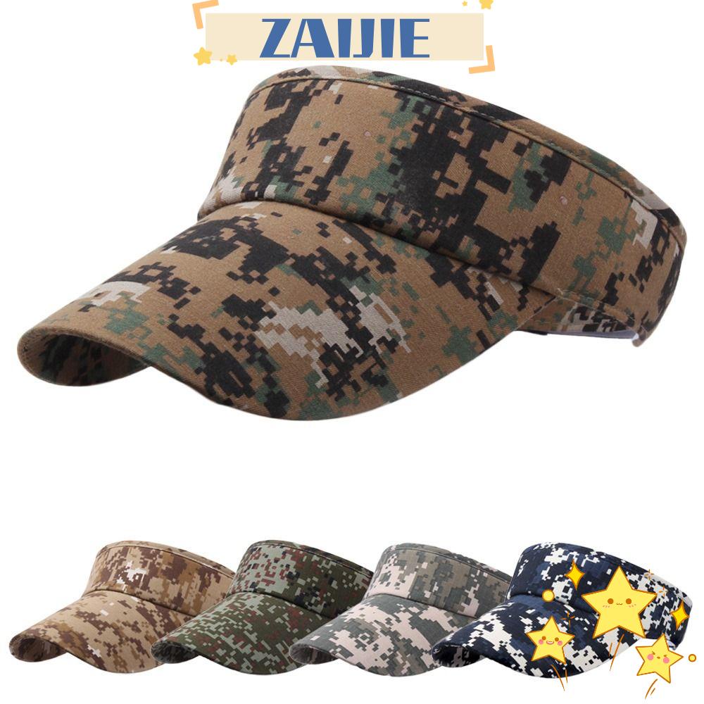 Zaijie Mũ Lưỡi Trai Chống Nắng Họa Tiết Rằn Ri Cá Tính Thời Trang Unisex