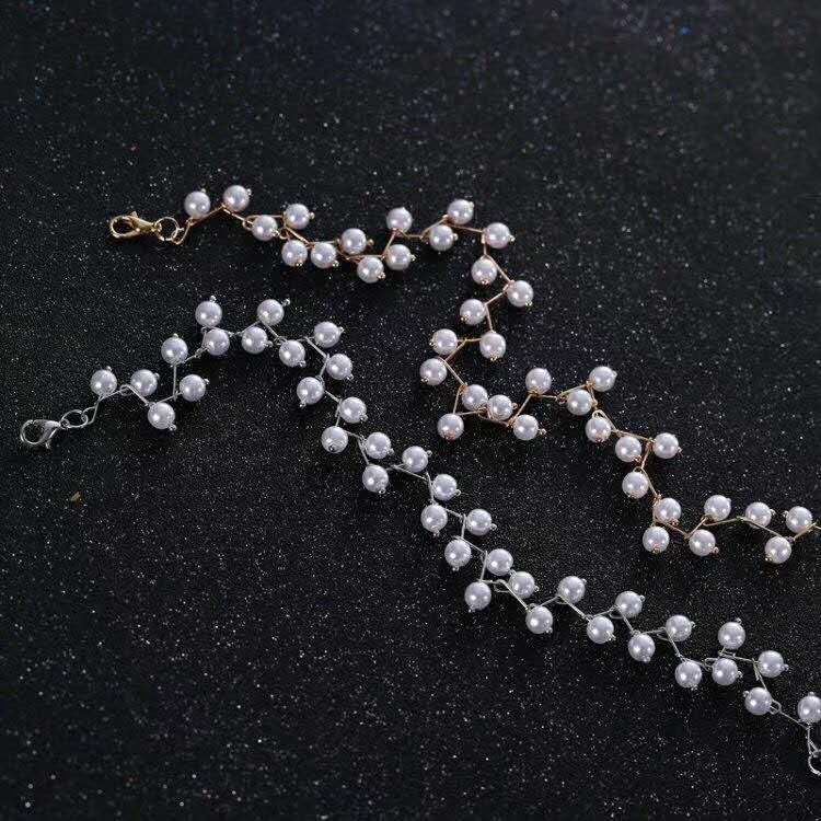 Vòng Cổ choker Đính Ngọc Trai Thời Trang Dành Cho Nữ