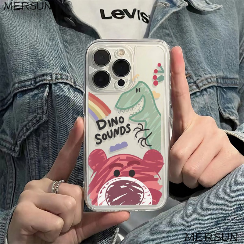 ✅Ốp Điện Thoại Mềm Chống Sốc Hình Gấu Và Dâu Tây Cho Apple Iphone 6In Plus 11 78 1213 Max 14 Pro