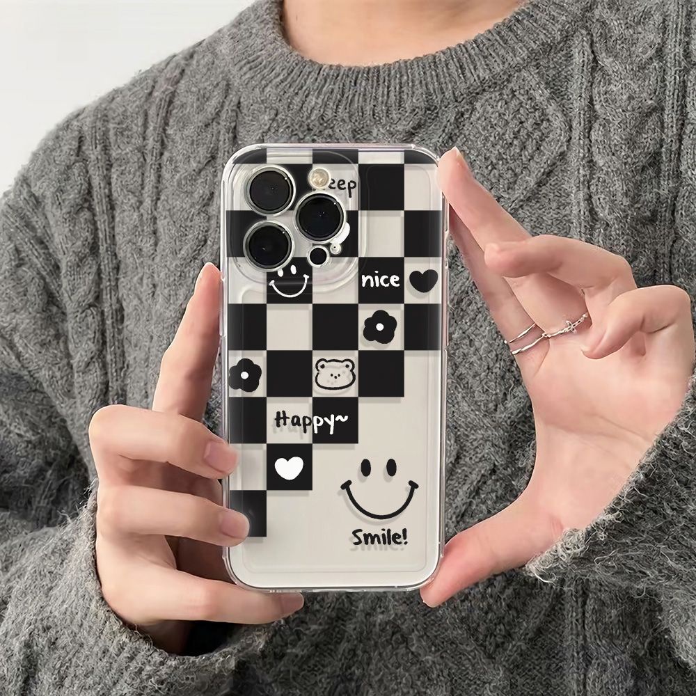✅Ốp Điện Thoại Mềm Chống Sốc Họa Tiết Mặt Cười 6In13 78 14pro 11iPhone12 plus Jvbx