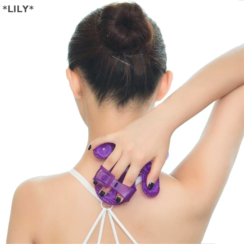 Lily Cọ hình massage găng tay cơ thể massager với 9 360 độ con lăn kim loại con lăn uuu