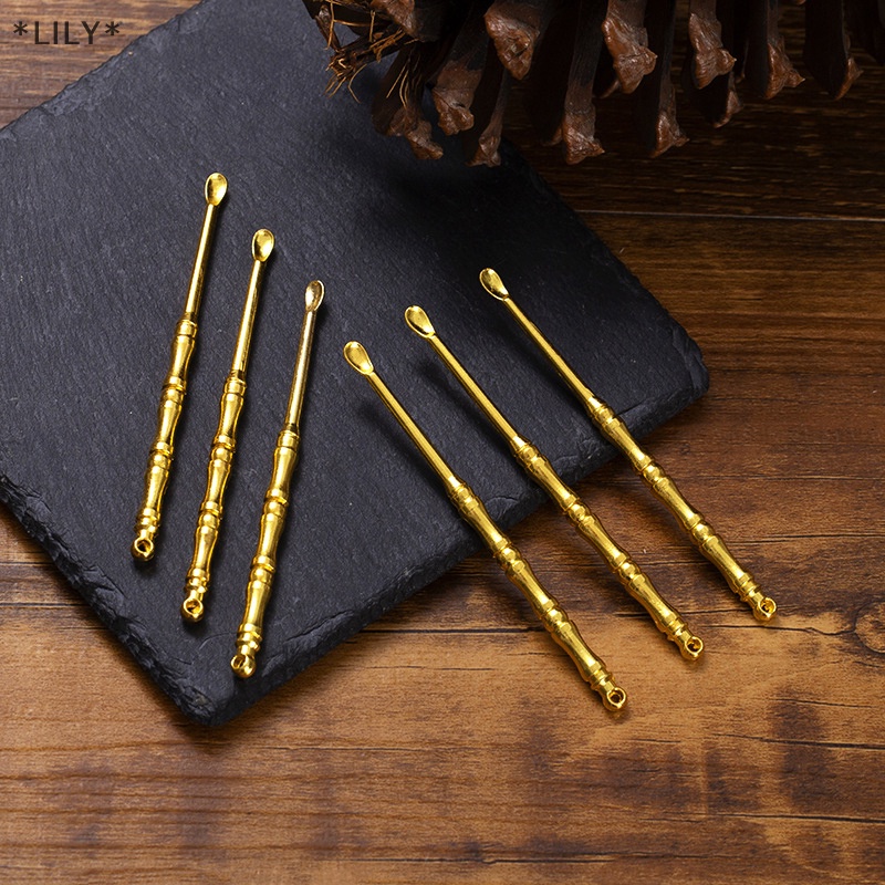 Lily Tai Thìa Retro Giả Brass Xách Tay Tai Làm Sạch Công Cụ Tai Pick Ráy Tai Uuu