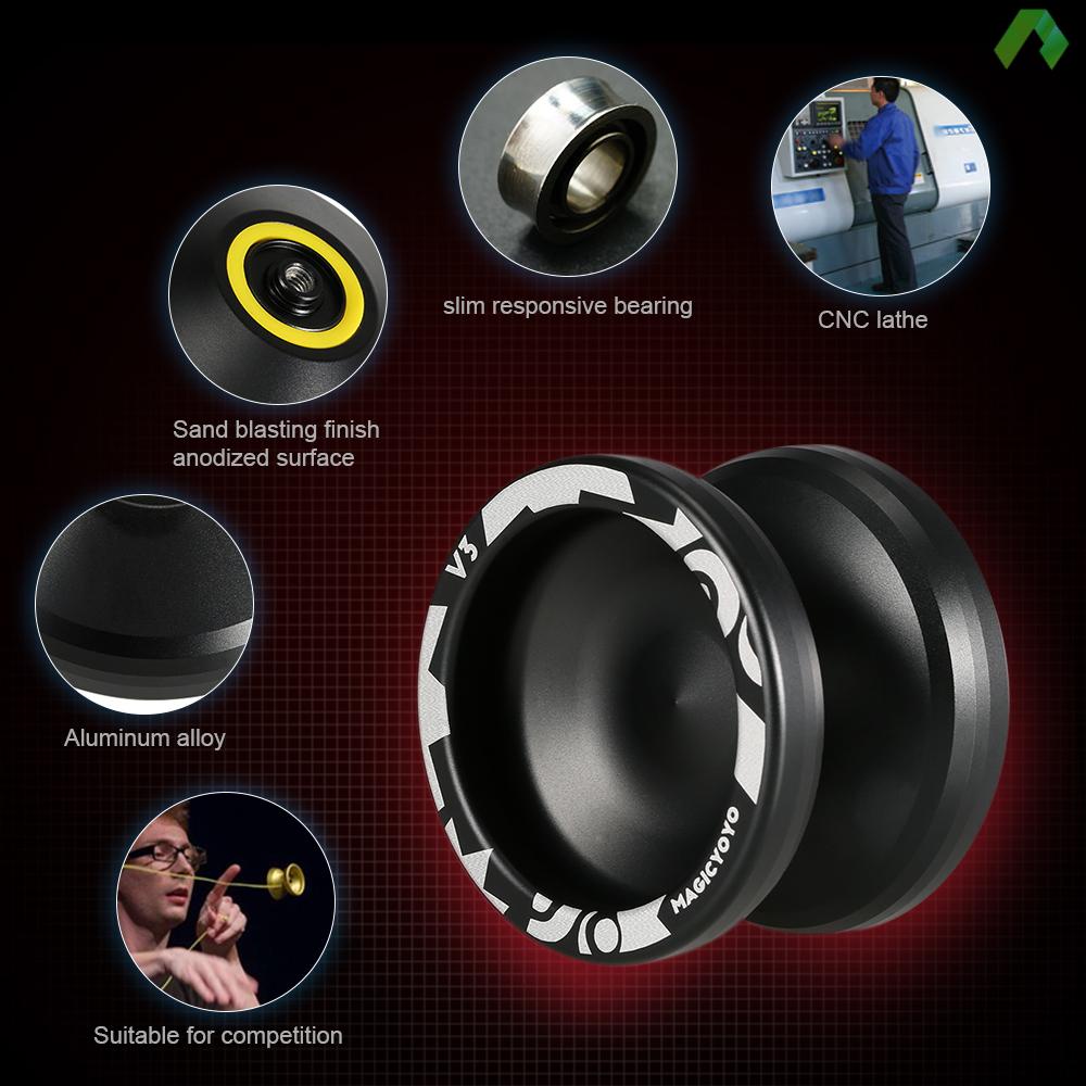 Đồ Chơi yoyo v3 Hợp Kim Nhôm Tốc Độ Cao yo-yo cnc Có Dây Xoay Cho Bé Trai Và Bé Gái