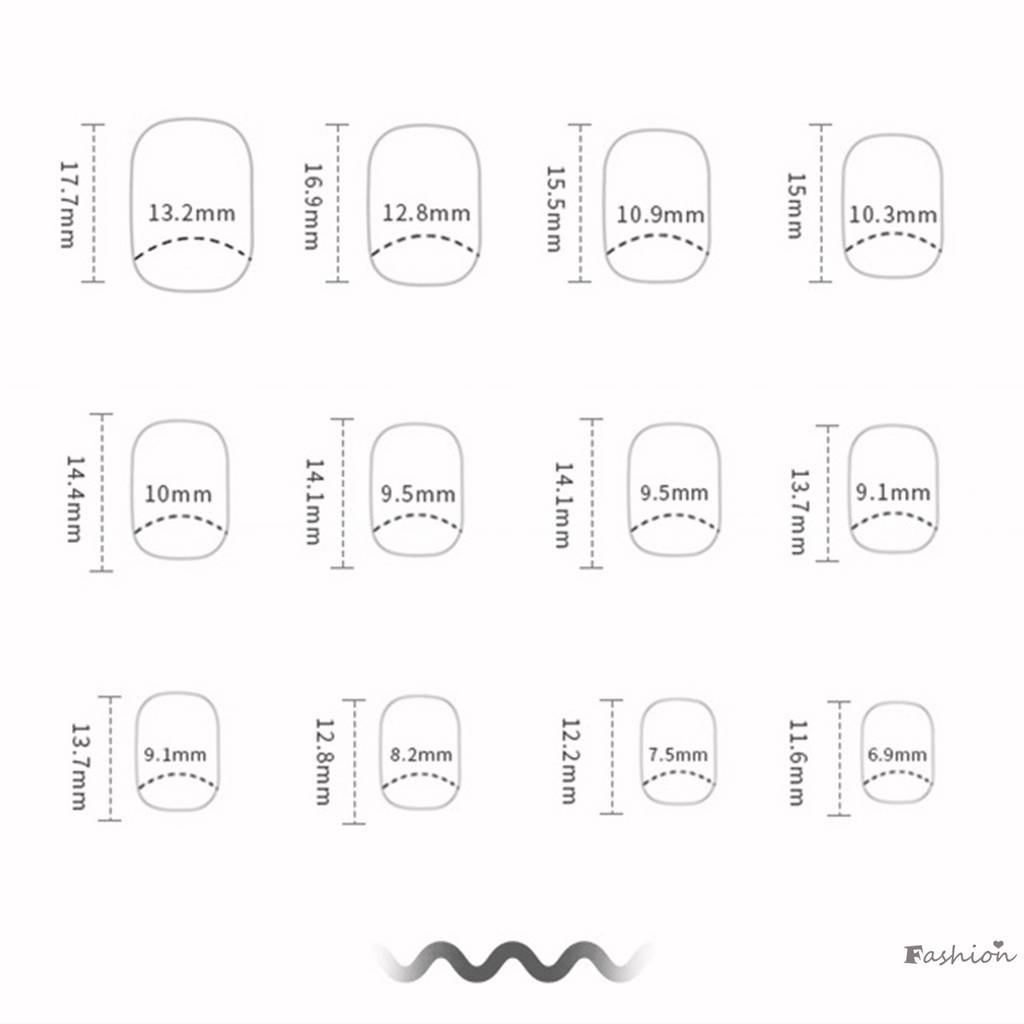 Móng Tay Giả Ngắn Hình Tròn Hiệu Ứng Champane Lâu Trôi Với Chế Độ Dày