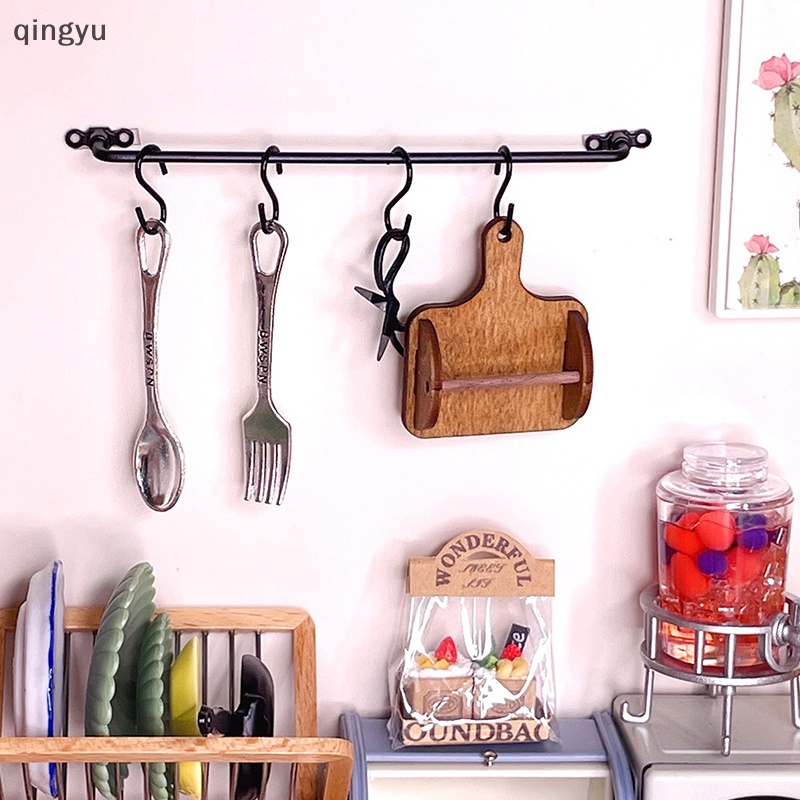 Bộ 4 Muỗng Nĩa Ăn Súp Trang Trí Nhà Búp Bê Tỉ Lệ 1: 6