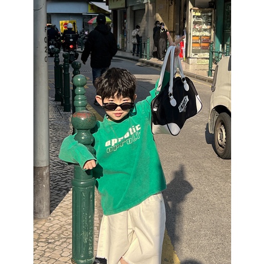 Quần short kaki ngố lai tua rua cá tính cho bé