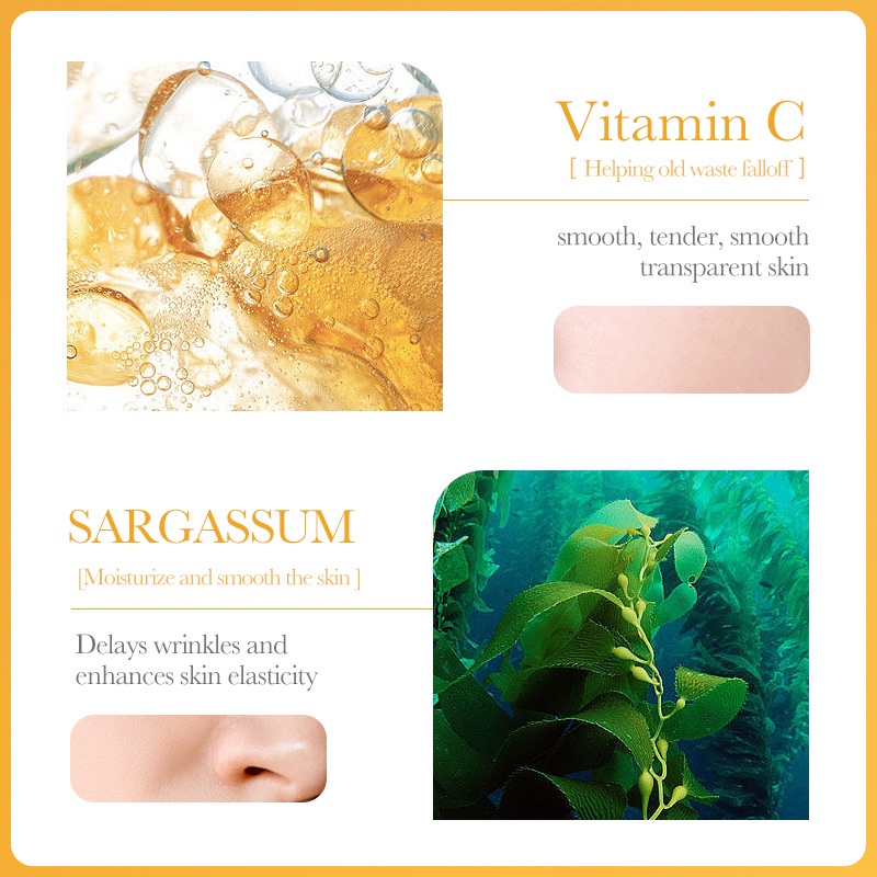 Set 10 Mặt Nạ Bioaqua Vitamin C Làm Sáng Da Kiềm Dầu Loại Bỏ Mụn Đầu Đen Làm Sạch Sâu 8g