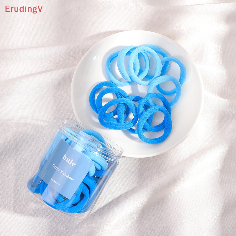 Hộp 50 Dây Buộc Tóc Màu Trơn Co Giãn Tốt Thời Trang