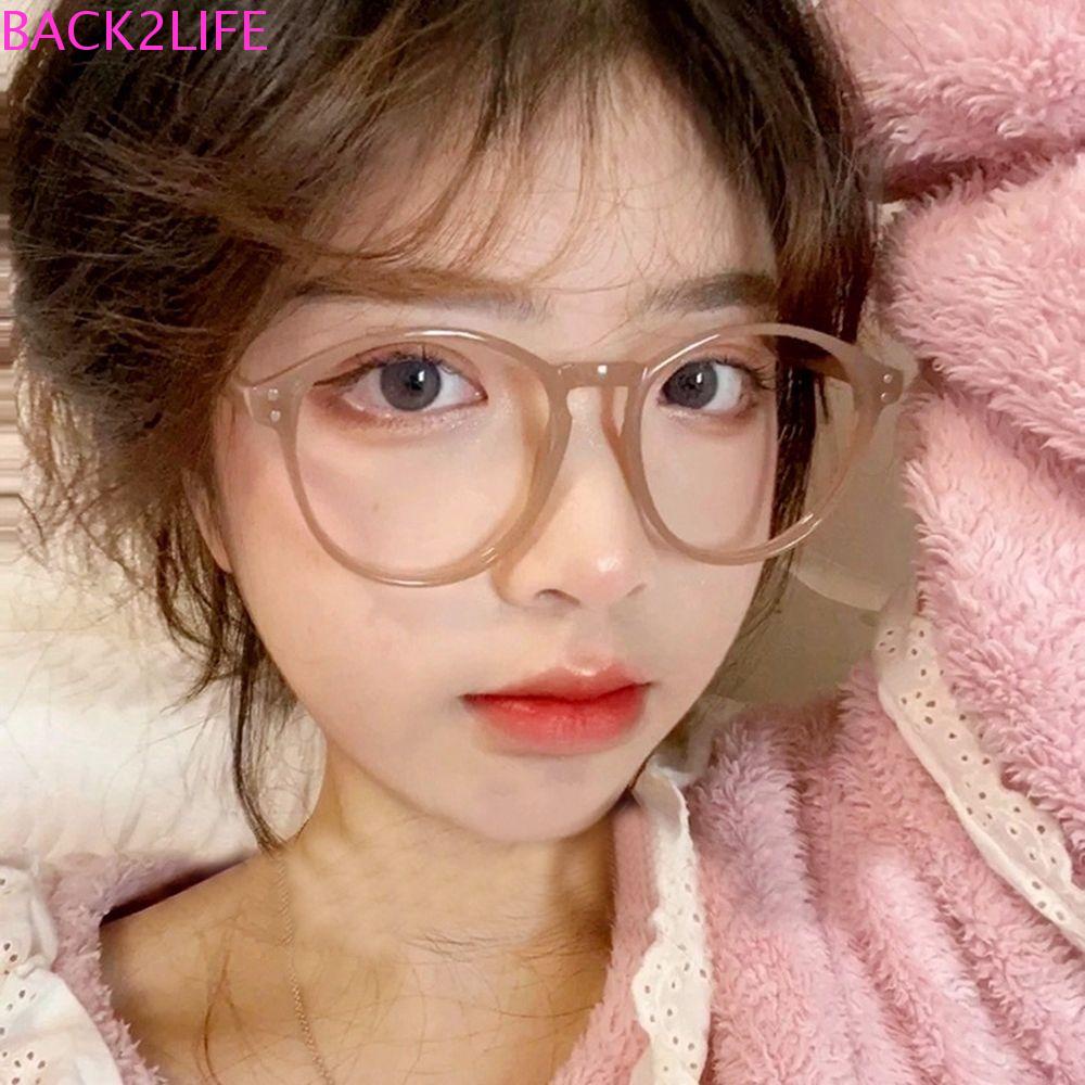 Kính Chống Bức Xạ Gọng Tròn Họa Tiết Da Báo Phong Cách Retro Hàn Quốc Dành Cho Nam Back2Lilife