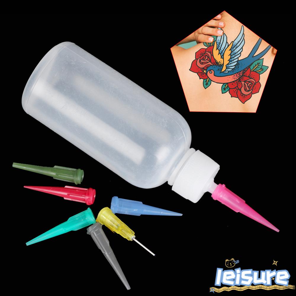 Set 5 Chai Rỗng Đựng Mực Xăm Trang Trí Bánh Tiện Dụng