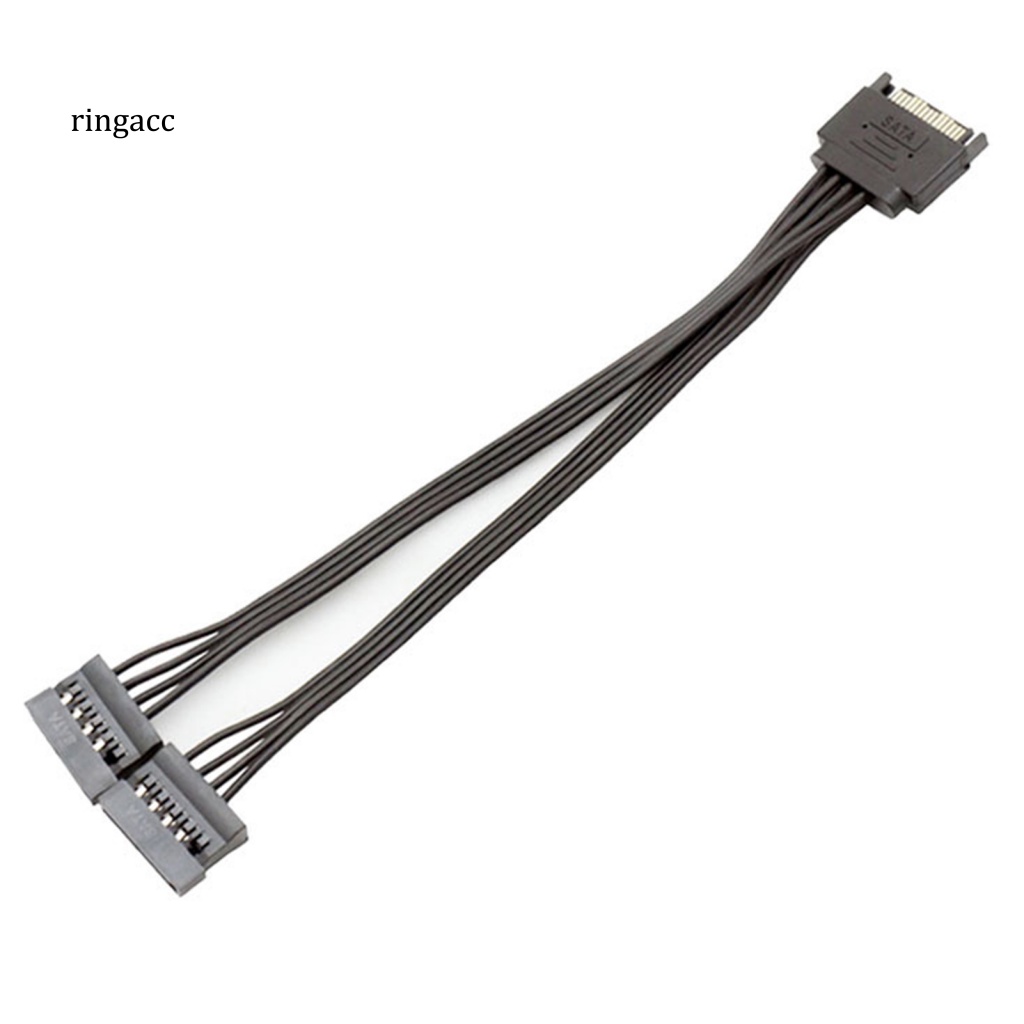 Dây Cáp Nguồn SATA Chuyển Đổi Từ 1 Sang 2 15Pin Male Sang 2 15Pin Female SATA