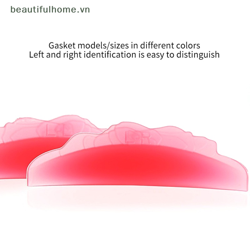 Bộ 8 Cặp Đệm Silicone Uốn Cong Lông Mi Nhiều Màu Tái Sử Dụng Được