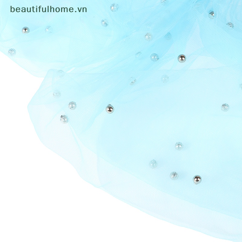 [beautifulhome] Đạo Cụ Chụp Ảnh Móng Tay Với Gạc Ngọc Trai Làm Nền Vải Tuyn [beauty]