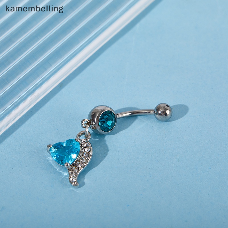 Kamembelling Khuyên Rốn Đính Đá Zircon Quyến Rũ Chất Lượng Cao Cho Nữ