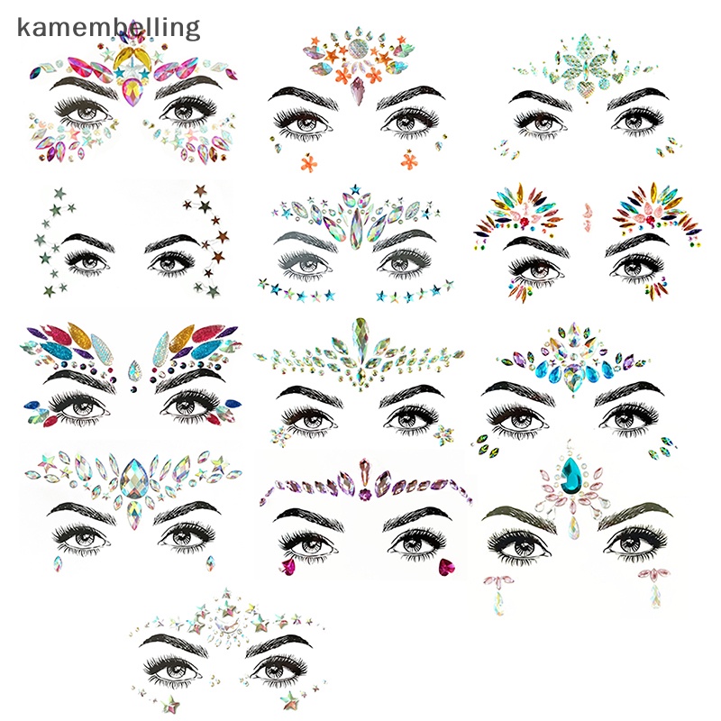 Kamembelling Đá Dán Mặt Trang Sức Tự Dính Họa Tiết Mardi Gras EN