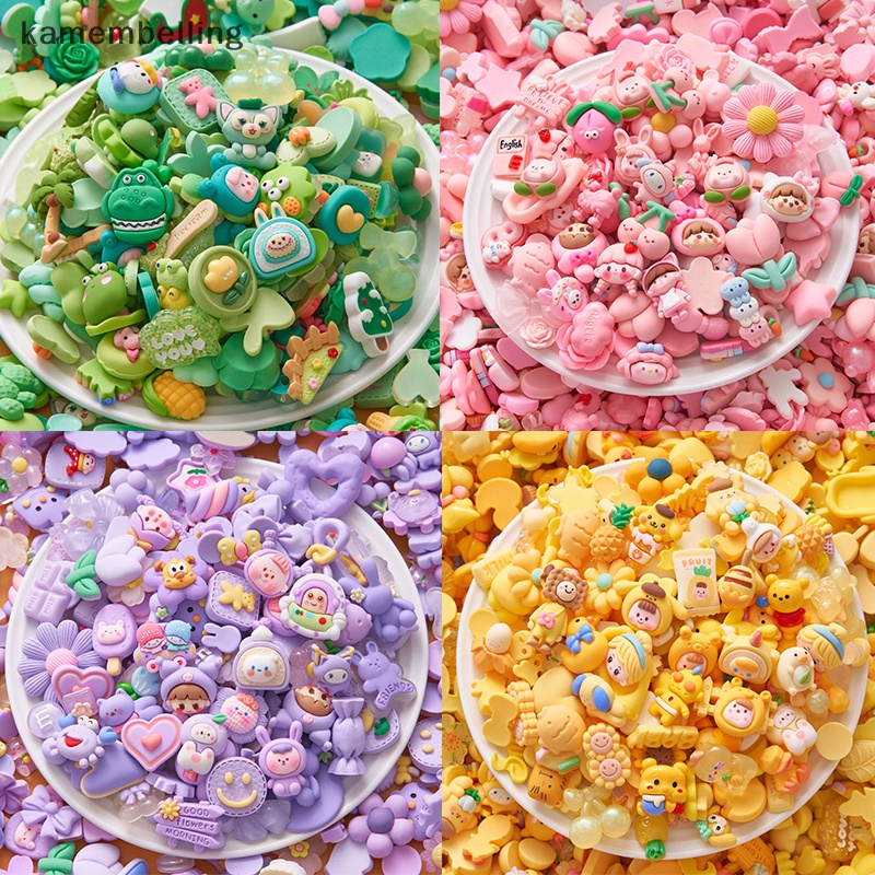 Kamembelling Phụ Kiện Trang Trí Điện Thoại / Móc Khóa Hình Động Vật Hoạt Hình Bằng Nhựa Resin Dễ Thương DIY