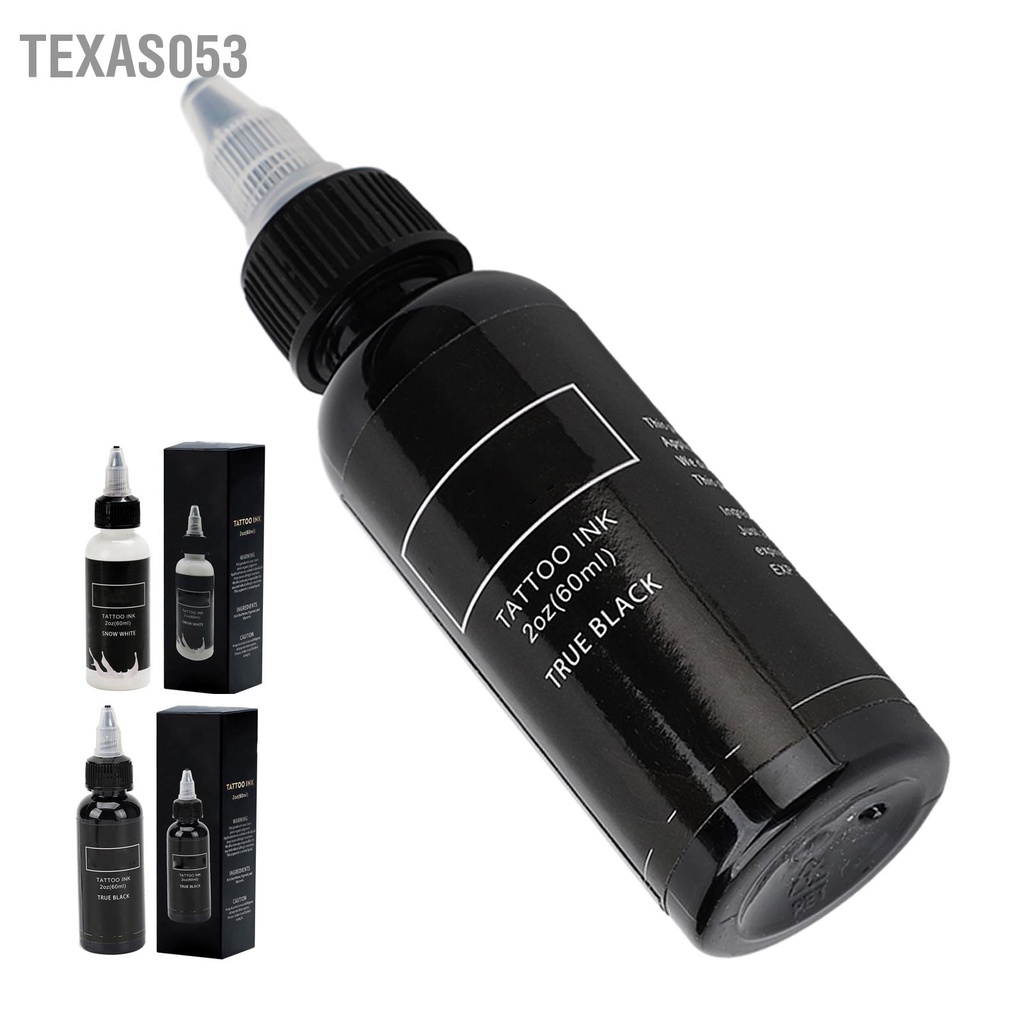 Texas053 Mực xăm sắc tố 60ml Dễ dàng tô màu An toàn Sắc tuyệt vời Nguồn cung cấp hình lâu dài
