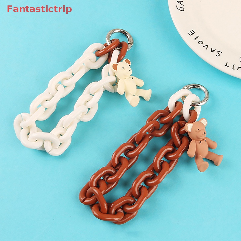 [Fantastictrip] Móc Khóa Hình Gấu Hoạt Hình Dùng Trang Trí Ba Lô / Túi Xách / Ô Tô Mới