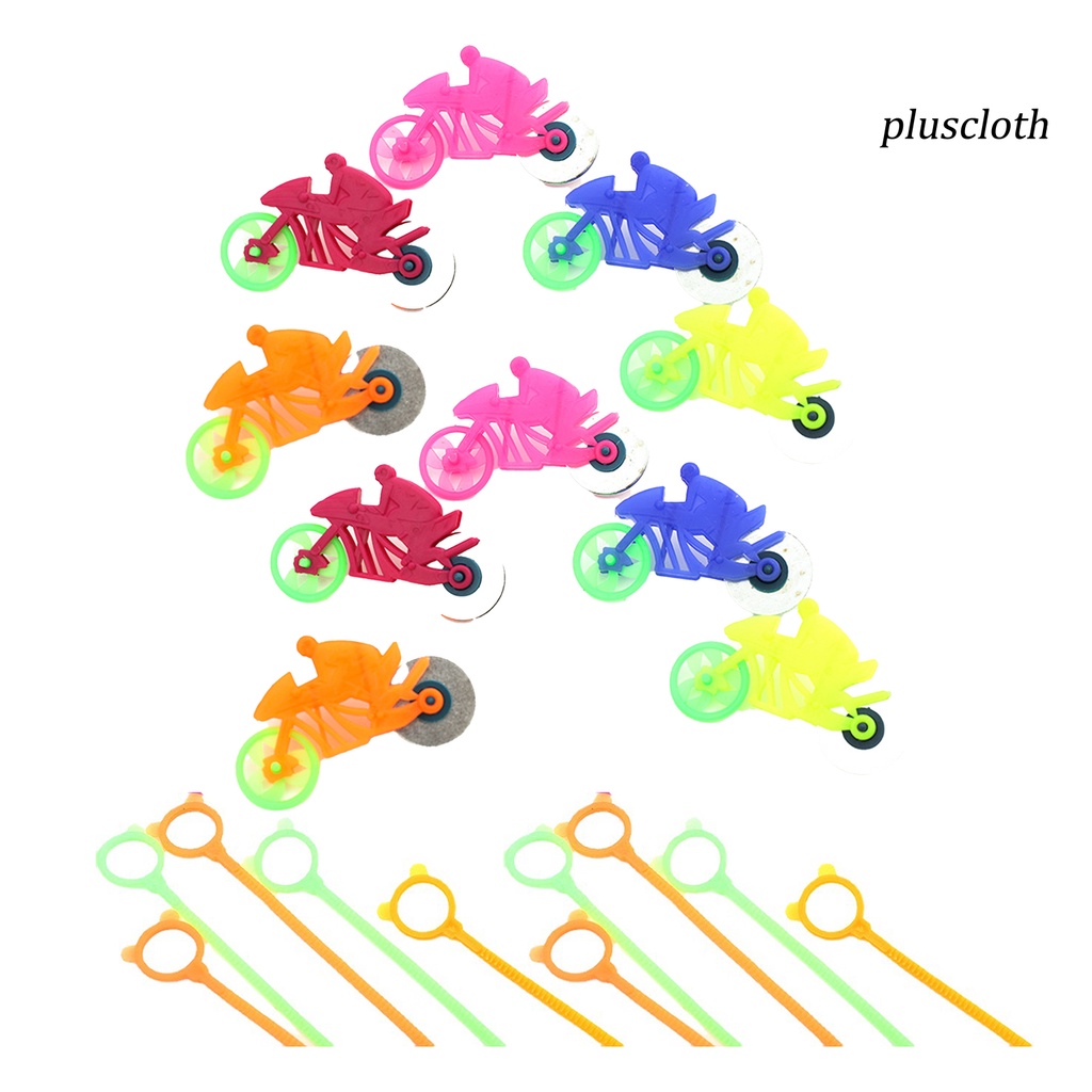 < Plus > Set 10 Đồ Chơi Con Quay Cầm Tay Có Dây Cót Vui Nhộn Cho Bé