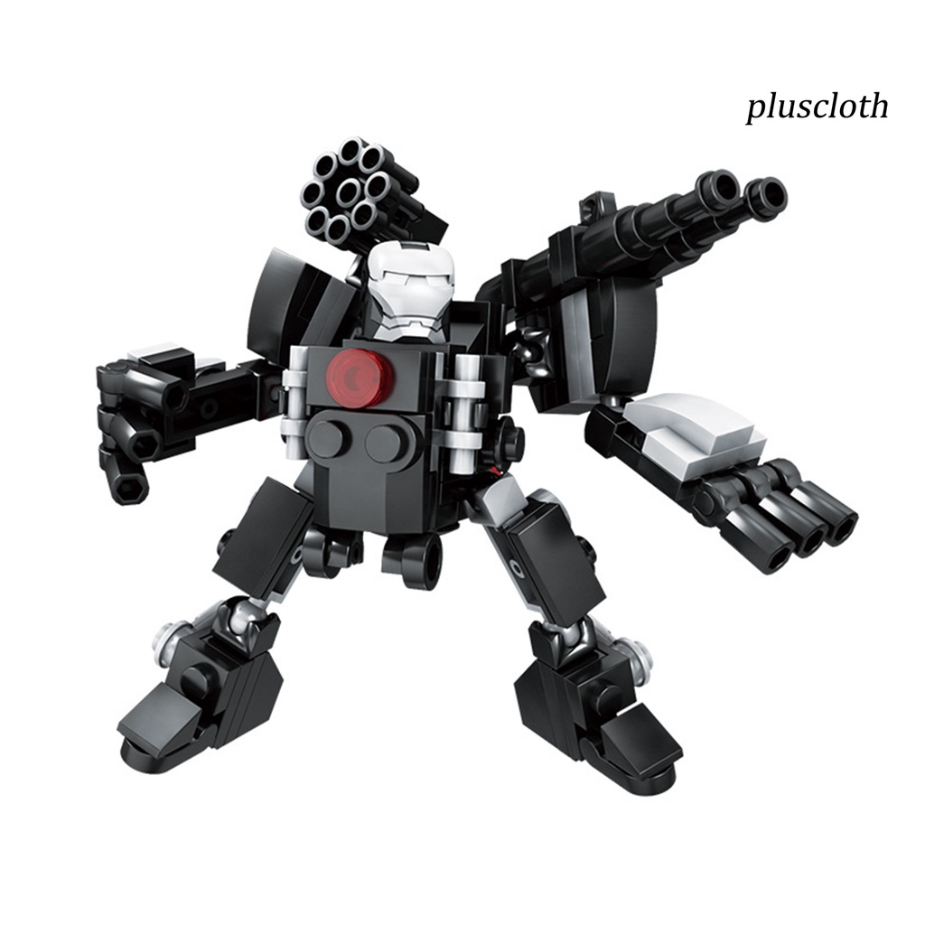 < Plus > Đồ Chơi Đồ trang trí Lắp Ráp Chiến Binh Mecha Bằng Nhựa Màu Đen Có Khớp Cử Động DIY Làm Quà Tặng Cho Bé