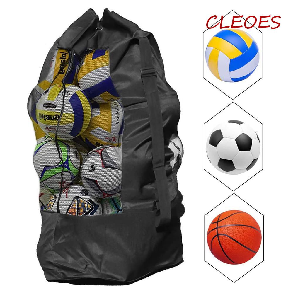 Túi Lưới Đựng Bóng Rổ Đeo Vai Dây Rút Bằng Vải Oxford Kích Thước Lớn 15-20