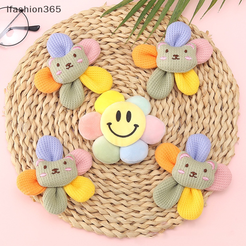 1 Huy Hiệu Cài Áo Hình Đầu Gấu / Hoa Hướng Dương Nhồi Bông Thời Trang ifashion365